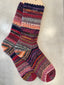 Scrappy One of a Kind Hand-Knitted Socks, Hand-Knitted Merino Wool Socks - Large