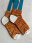 Whimsical Shortie Scrappy Handmade Wool Socks - Soft, Warm & Colorful Winter Socks for Women