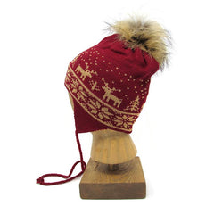 Child's Moose Earflap Hat Patterns,  Easy Knitting Pattern