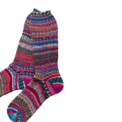 One of a Kind, HandMade Wool Socks, Womens Wool Socks, Colorful Wool Socks, Gift for Her, Warm Winter Socks, Handmade Merino Wool Socks,