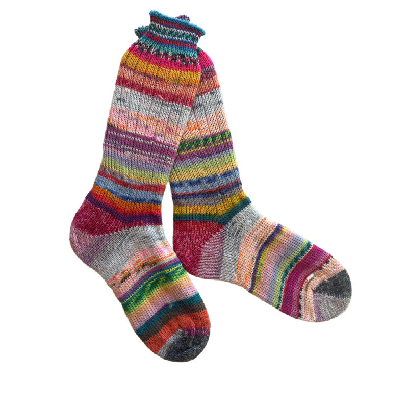 Fun Colorful Scrappy Wool Socks, Homemade Wool Socks