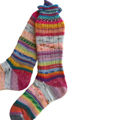 Fun Colorful Scrappy Wool Socks, Homemade Wool Socks