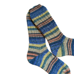 Men's Striped Wool Socks, Thick Wool Socks, Colorful Wool Socks, Winter Socks, Handknit