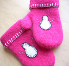 Kid's Felted Wool Mittens, Easy Knitting Patterns, Knitting Patterns, Easy Mitt Patterns, Childrens Mitten Knitting Patterns,Mitten Patterns