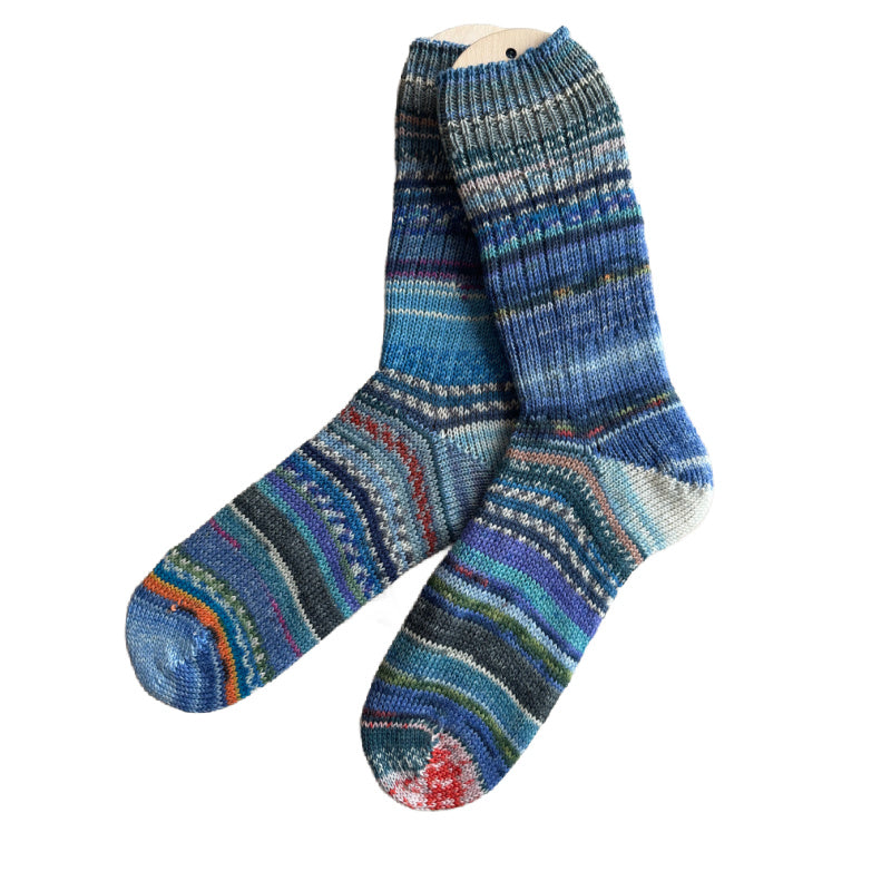 Scrappy and Colorful Merino Wool Socks, One of a Kind
