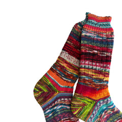 Scrappy Wool Socks, Colorful Homemade Wool Socks, Womens Wool Socks, Gift Socks , Wool Socks Women, Thick Wool Socks, Winter Socks, Handknit