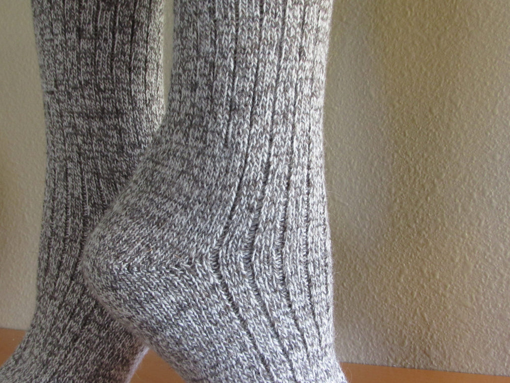 Winter Warm Wool and Angora Socks, Made with Twist Merino wool and Angora Yarn