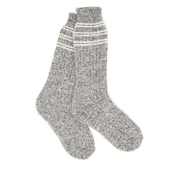 Cozy Winter Warm Wool and Angora Socks, Made with Merino Wool and Angora Yarn Twist with Stripes