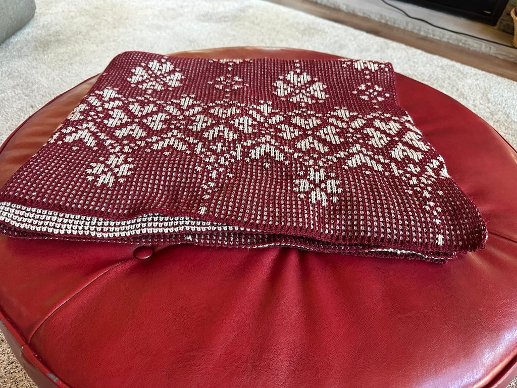 Handmade Knit Throw Blanket, Cozy and Soft Eternity Wrap, Perfect for Snuggling on the Couch – Great Gift for Home Lovers