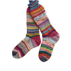 Fun Colorful Scrappy Wool Socks, Homemade Wool Socks