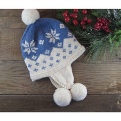 Adult Earflap Hat Knitting Pattern, Stylish Snowflake Knit for Warmth, Great Winter Accessory Gift for Friends and Family