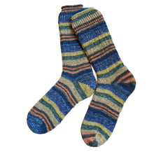 Men's Striped Wool Socks, Thick Wool Socks, Colorful Wool Socks, Winter Socks, Handknit