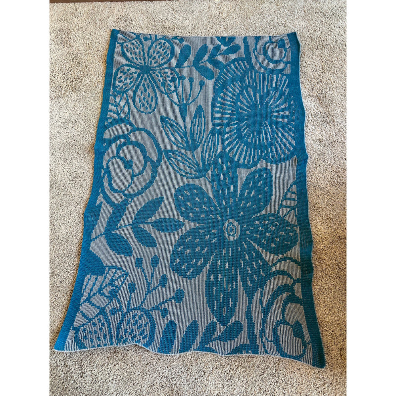 Handmade Knit Throw Blanket, Cozy and Soft Eternity Wrap, Perfect for Snuggling on the Couch – Great Gift for Home Lovers