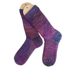 Colorful Silky Soft Alpaca and Wool Handmade Socks, Exotic Fiber Handknit Socks Unique Gifts