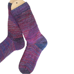 Colorful Silky Soft Alpaca and Wool Handmade Socks, Exotic Fiber Handknit Socks Unique Gifts