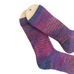 Colorful Silky Soft Alpaca and Wool Handmade Socks, Exotic Fiber Handknit Socks Unique Gifts