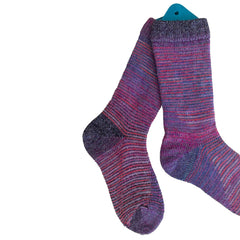 Colorful Silky Soft Alpaca and Wool Handmade Socks, Exotic Fiber Handknit Socks Unique Gifts