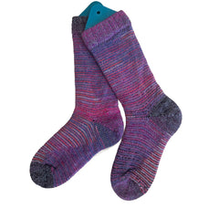 Colorful Silky Soft Alpaca and Wool Handmade Socks, Exotic Fiber Handknit Socks Unique Gifts