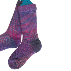 Colorful Silky Soft Alpaca and Wool Handmade Socks, Exotic Fiber Handknit Socks Unique Gifts