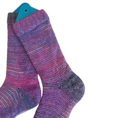 Colorful Silky Soft Alpaca and Wool Handmade Socks, Exotic Fiber Handknit Socks Unique Gifts