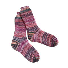 Exotic Fiber Handknit Socks Unique Gifts, Alpaca and Wool Handmade Socks, Winter Wool Socks