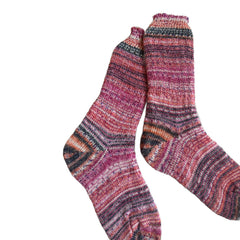 Exotic Fiber Handknit Socks Unique Gifts, Alpaca and Wool Handmade Socks, Winter Wool Socks