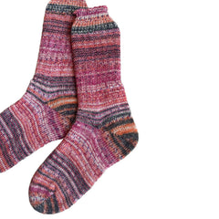 Exotic Fiber Handknit Socks Unique Gifts, Alpaca and Wool Handmade Socks, Winter Wool Socks