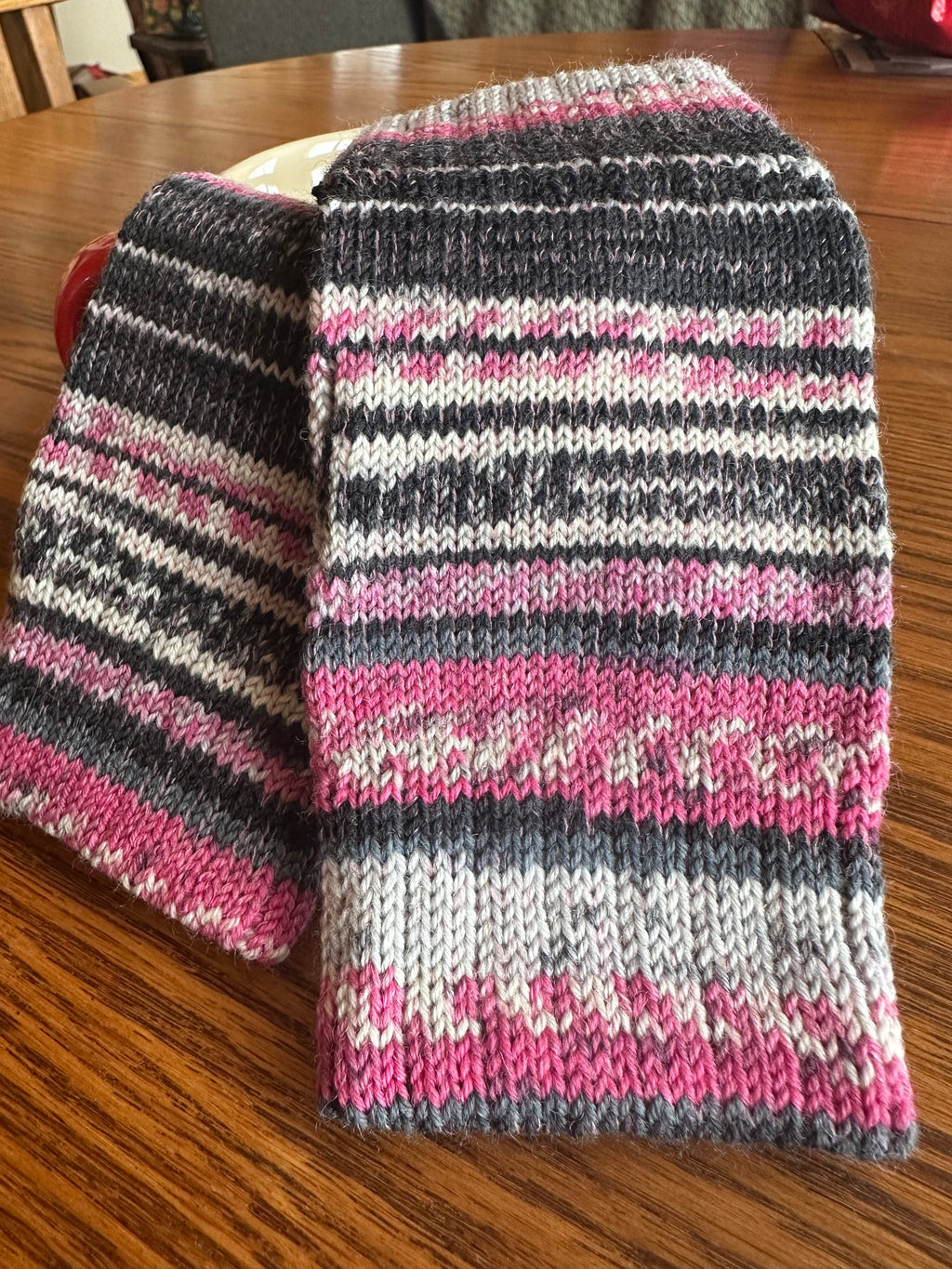 Colorful Wool Texting Gloves, Handknit Winter Warmers for Smartphone Use, Perfect Gift Idea for Her