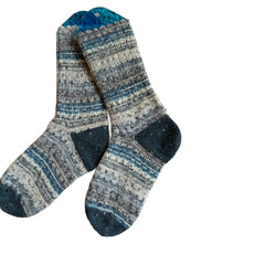 Handmade Merino Wool Socks with Scalloped Edge | Hand Knit Socks