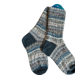 Handmade Merino Wool Socks with Scalloped Edge | Hand Knit Socks