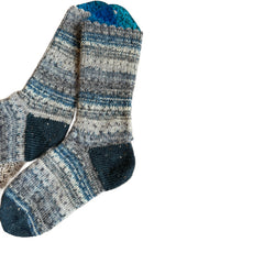 Handmade Merino Wool Socks with Scalloped Edge | Hand Knit Socks