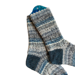 Handmade Merino Wool Socks with Scalloped Edge | Hand Knit Socks