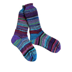 Bright and Colorful Scrappy Wool Socks, Homemade Wool Socks