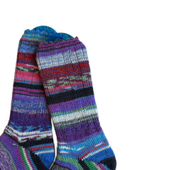 Scrappy Handmade Wool Socks, Luxuriously Soft Knitted Socks for Everyday Comfort, Thoughtful Gift for Friends and Family
