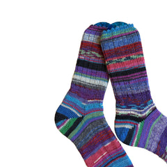 Scrappy Handmade Wool Socks, Luxuriously Soft Knitted Socks for Everyday Comfort, Thoughtful Gift for Friends and Family