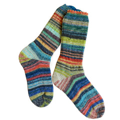 Scrappy Frankenstein Wool Socks, Whimsical Patterns, Ideal for Cold Days and Cozy Nights, Quirky Gift for Friends & Family