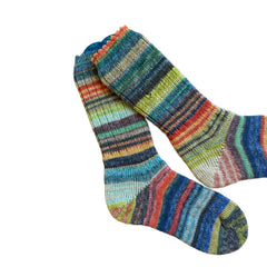 Scrappy Frankenstein Wool Socks, Whimsical Patterns, Ideal for Cold Days and Cozy Nights, Quirky Gift for Friends & Family