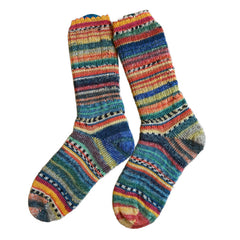 Scrappy Frankenstein Wool Socks, Whimsical Patterns, Ideal for Cold Days and Cozy Nights, Quirky Gift for Friends & Family