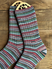 Hand-Knitted Socks, Cozy Woolen Accessories for Cold Weather, Perfect Gift for Her Birthdays or Holidays