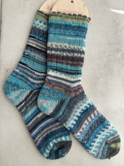 Scrappy Frankenstein Wool Socks, Whimsical Patterns, Ideal for Cold Days and Cozy Nights, Quirky Gift for Friends & Family