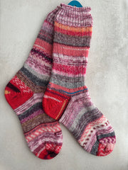 Scrappy Merino Wool Socks Handmade, Luxurious Soft Woolen Socks for Warmth, Unique Cozy Socks Gift for Her
