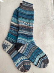Scrappy Merino Wool Socks Handmade, Luxurious Soft Woolen Socks for Warmth, Unique Cozy Socks Gift for Her