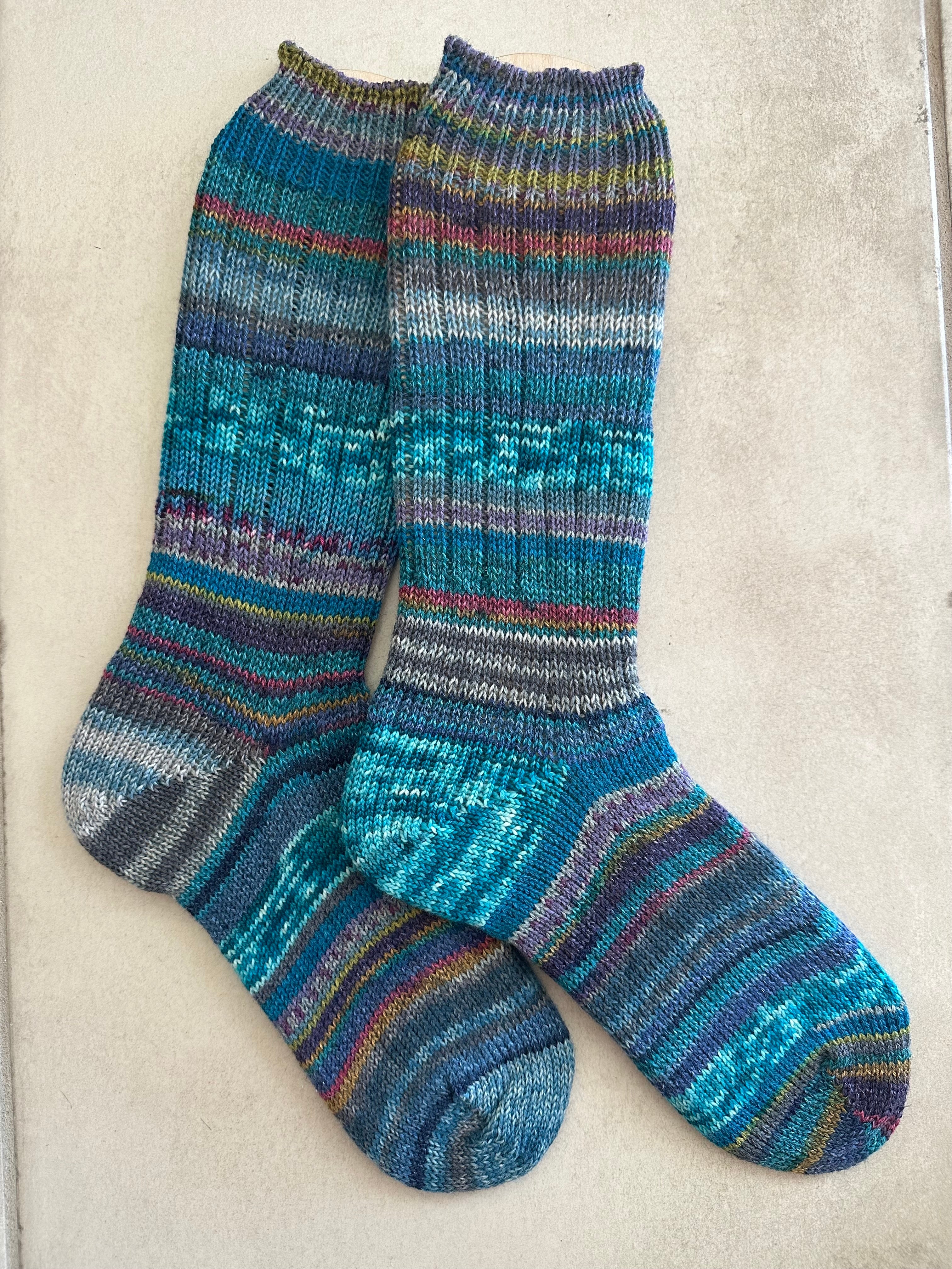 Whimsical Scrappy Handmade Wool Socks - Soft, Warm & Colorful Winter Socks for Women