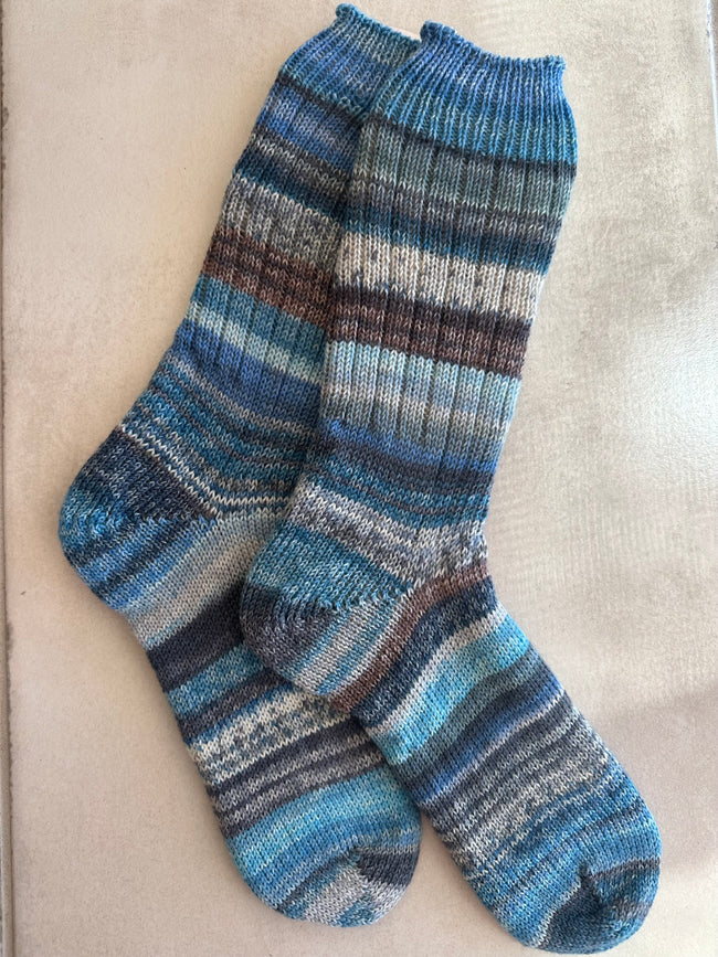 Whimsical Scrappy Handmade Wool Socks - Soft, Warm & Colorful Winter Socks for Women Hover Image