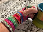 Handknit Texting Gloves, Beautifully Crafted Wool Fingerless Mitts for Comfortable Phone Use, Ideal Holiday Gift