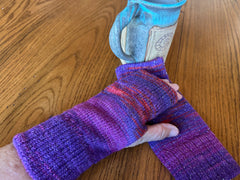 Sparkle with Great Gift Handmade Fingerless Gloves Women, Handknit Texting Gloves