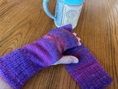 Sparkle with Great Gift Handmade Fingerless Gloves Women, Handknit Texting Gloves