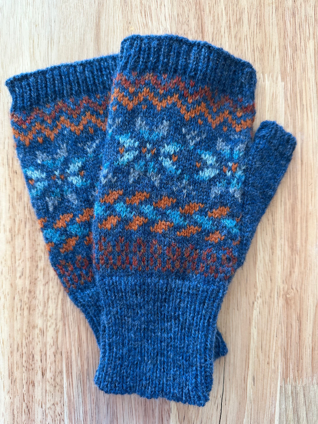 Fair Isle Fingerless Mitten Knitting Pattern, Intricate Colorwork Design, Digital Download, Designed for a Standard Gauge Knitting Machine