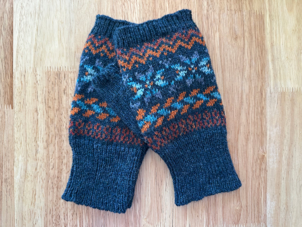 Fair Isle Fingerless Mitten Knitting Pattern, Intricate Colorwork Design, Digital Download, Designed for a Standard Gauge Knitting Machine