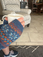 Fair Isle Fingerless Mitten Knitting Pattern, Intricate Colorwork Design, Digital Download, Designed for a Standard Gauge Knitting Machine